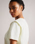 BLAIYR-Tops-V Neck Tee With Beaded Magnolia- Ted Baker Romania